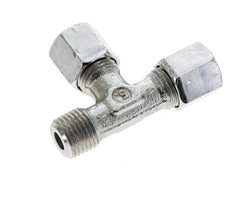 6LL & M10x1 (con) Zink Plated Steel Right Angle Tee Cutting Fitting with Male Threads 100 bar ISO 8434-1