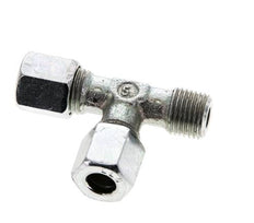 6LL & M10x1 (con) Zink Plated Steel Right Angle Tee Cutting Fitting with Male Threads 100 bar ISO 8434-1