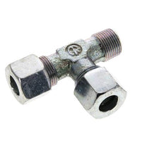 14S & M20x1.5 (con) Zink Plated Steel Right Angle Tee Cutting Fitting with Male Threads 630 bar ISO 8434-1