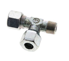 14S & M20x1.5 (con) Zink Plated Steel Right Angle Tee Cutting Fitting with Male Threads 630 bar ISO 8434-1