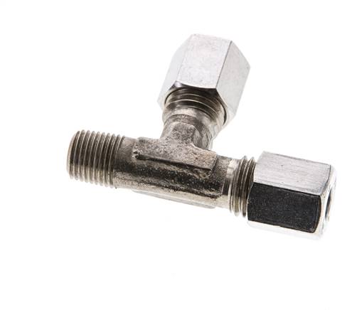 6L & M10x1 (con) Stainless Steel Right Angle Tee Cutting Fitting with Male Threads 315 bar ISO 8434-1