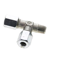 6L & R1/8'' Zink Plated Steel Right Angle Tee Cutting Fitting with Male Threads 315 bar ISO 8434-1