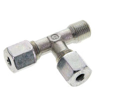 6S & R1/4'' Zink Plated Steel Right Angle Tee Cutting Fitting with Male Threads 630 bar ISO 8434-1