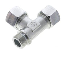 20S & G3/4'' Zink Plated Steel Right Angle Tee Cutting Fitting with Male Threads 400 bar ISO 8434-1