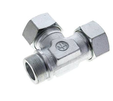 38S & G1-1/2'' Zink Plated Steel Right Angle Tee Cutting Fitting with Male Threads 315 bar ISO 8434-1