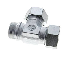 38S & G1-1/2'' Zink Plated Steel Right Angle Tee Cutting Fitting with Male Threads 315 bar ISO 8434-1