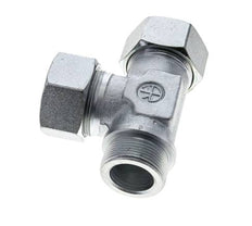 38S & G1-1/2'' Zink Plated Steel Right Angle Tee Cutting Fitting with Male Threads 315 bar ISO 8434-1