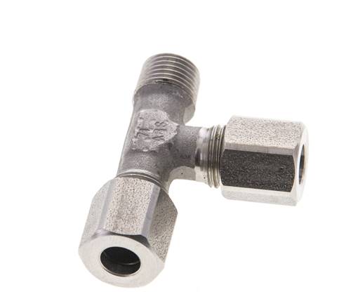 6LL & R1/8'' Stainless Steel Right Angle Tee Cutting Fitting with Male Threads 100 bar ISO 8434-1