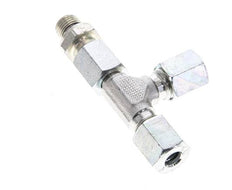 6L & M10x1 Zink Plated Steel Right Angle Tee Cutting Fitting with Male Threads 315 bar Adjustable ISO 8434-1