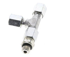 6L & M10x1 Zink Plated Steel Right Angle Tee Cutting Fitting with Male Threads 315 bar Adjustable ISO 8434-1