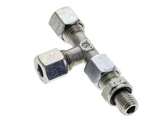 8L & M12x1.5 Zink Plated Steel Right Angle Tee Cutting Fitting with Male Threads 315 bar Adjustable ISO 8434-1