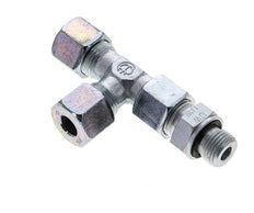 10S & M16x1.5 Zink Plated Steel Right Angle Tee Cutting Fitting with Male Threads 630 bar Adjustable ISO 8434-1