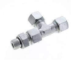 14S & M20x1.5 Zink Plated Steel Right Angle Tee Cutting Fitting with Male Threads 630 bar Adjustable ISO 8434-1