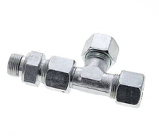 14S & M20x1.5 Zink Plated Steel Right Angle Tee Cutting Fitting with Male Threads 630 bar Adjustable ISO 8434-1