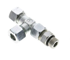 16S & M22x1.5 Zink Plated Steel Right Angle Tee Cutting Fitting with Male Threads 400 bar Adjustable ISO 8434-1