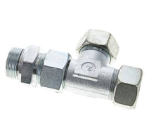 30S & M42x2 Zink Plated Steel Right Angle Tee Cutting Fitting with Male Threads 400 bar Adjustable ISO 8434-1