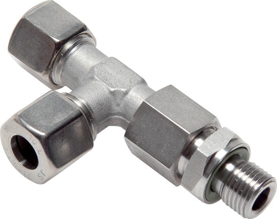 14S & M20x1.5 Stainless Steel Right Angle Tee Cutting Fitting with Male Threads 630 bar Adjustable ISO 8434-1