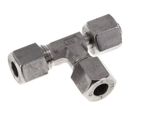 8L Stainless Steel Right Angle Tee Cutting Fitting with Swivel 315 bar Adjustable ISO 8434-1
