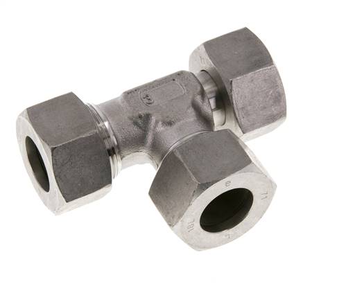 18L Stainless Steel Right Angle Tee Cutting Fitting with Swivel 315 bar Adjustable ISO 8434-1