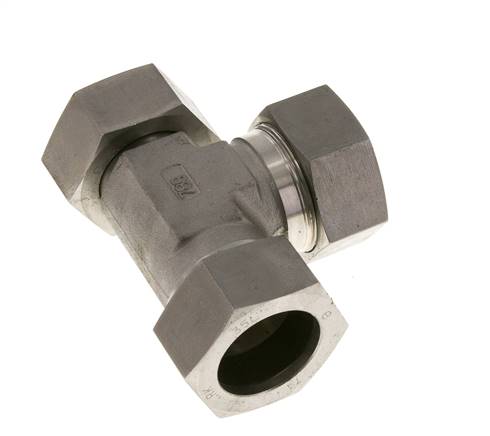 35L Stainless Steel Right Angle Tee Cutting Fitting with Swivel 160 bar Adjustable ISO 8434-1