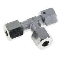 8S Zink Plated Steel Right Angle Tee Cutting Fitting with Swivel 630 bar NBR Adjustable ISO 8434-1