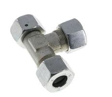 16S Zink Plated Steel Right Angle Tee Cutting Fitting with Swivel 400 bar NBR Adjustable ISO 8434-1