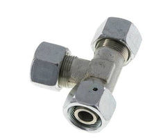 16S Zink Plated Steel Right Angle Tee Cutting Fitting with Swivel 400 bar NBR Adjustable ISO 8434-1