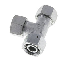 20S Zink Plated Steel Right Angle Tee Cutting Fitting with Swivel 400 bar NBR Adjustable ISO 8434-1