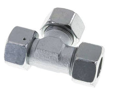 25S Zink Plated Steel Right Angle Tee Cutting Fitting with Swivel 400 bar NBR Adjustable ISO 8434-1