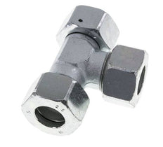 25S Zink Plated Steel Right Angle Tee Cutting Fitting with Swivel 400 bar NBR Adjustable ISO 8434-1