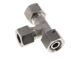 12L Stainless Steel Right Angle Tee Cutting Fitting with Swivel 315 bar FKM Adjustable ISO 8434-1