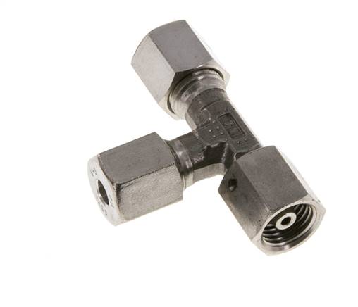 6S Stainless Steel Right Angle Tee Cutting Fitting with Swivel 630 bar FKM Adjustable ISO 8434-1
