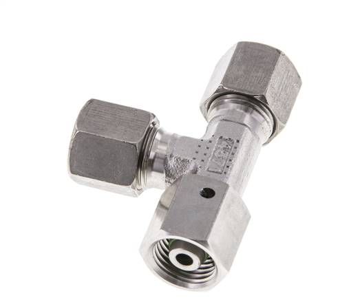 8S Stainless Steel Right Angle Tee Cutting Fitting with Swivel 630 bar FKM Adjustable ISO 8434-1