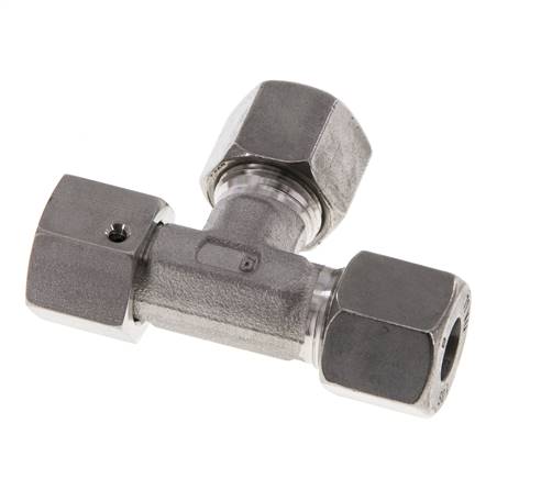 10S Stainless Steel Right Angle Tee Cutting Fitting with Swivel 630 bar FKM Adjustable ISO 8434-1