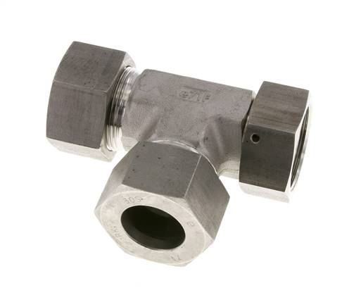 30S Stainless Steel Right Angle Tee Cutting Fitting with Swivel 400 bar FKM Adjustable ISO 8434-1