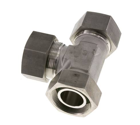 38S Stainless Steel Right Angle Tee Cutting Fitting with Swivel 315 bar FKM Adjustable ISO 8434-1