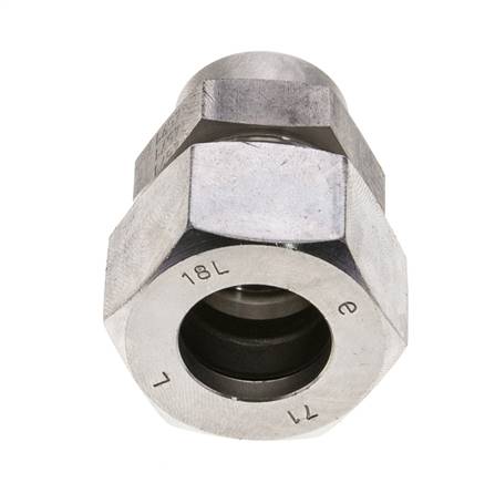 18L & 22mm Stainless Steel Straight Cutting Fitting with Welding End 315 bar ISO 8434-1