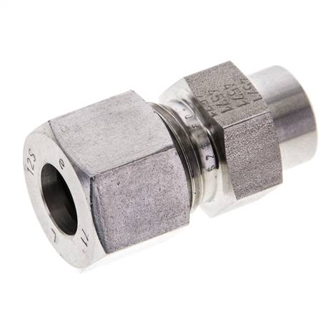 12S & 17mm Stainless Steel Straight Cutting Fitting with Welding End 600 bar ISO 8434-1