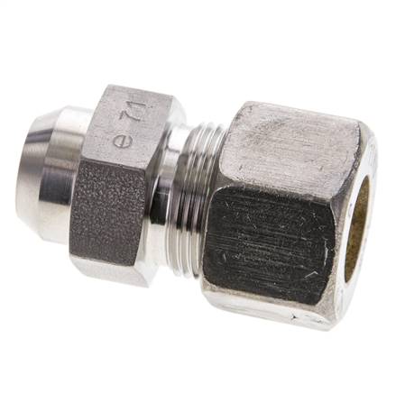 16S & 21mm Stainless Steel Straight Compression Fitting with Welding End 400 bar ISO 8434-1