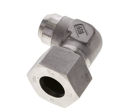 25S & 31mm Stainless Steel Elbow Cutting Fitting with Welding End 400 bar ISO 8434-1