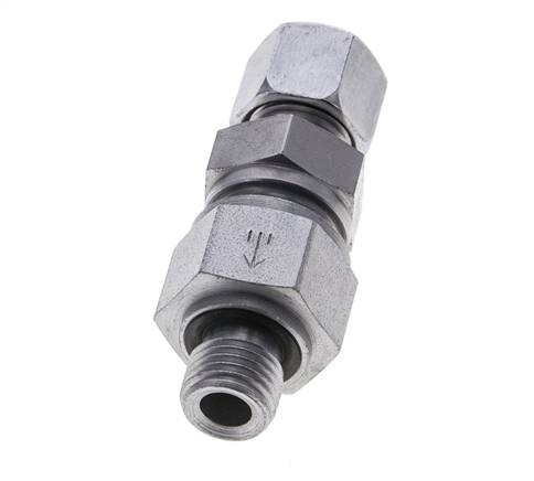 Hydraulic Check Valve Cutting Ring 10L (M16x1.5) & M14x1.5 Male Steel 1-250bar (15-3625)psi Tube-Thread ISO 8434-1