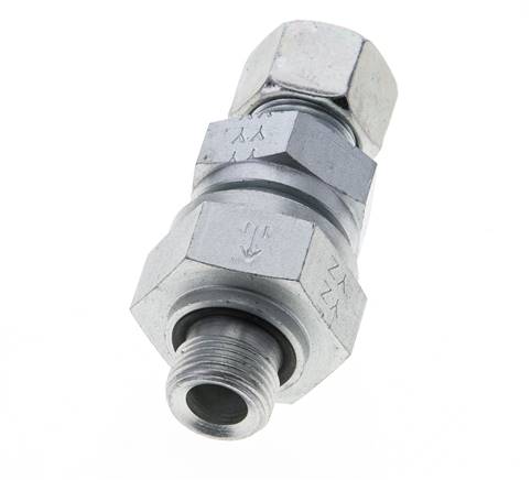 Hydraulic Check Valve Cutting Ring 12L (M18x1.5) & G3/8'' Male Steel 1-250bar (15-3625)psi Tube-Thread ISO 8434-1