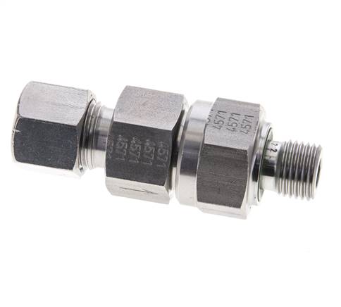 Hydraulic Check Valve Cutting Ring 10L (M16x1.5) & G1/4'' Male Stainless Steel 0.2-250bar (3-3625)psi Tube-Thread ISO 8434-1