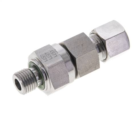 Hydraulic Check Valve Cutting Ring 10L (M16x1.5) & G1/4'' Male Stainless Steel 0.2-250bar (3-3625)psi Tube-Thread ISO 8434-1