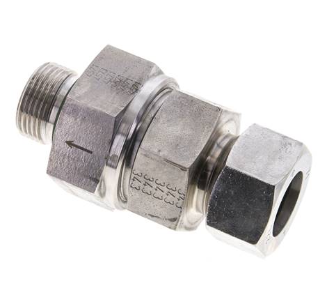 Hydraulic Check Valve Cutting Ring 22L (M30x2) & G3/4'' Male Stainless Steel 1-160bar (15-2320)psi Tube-Thread ISO 8434-1