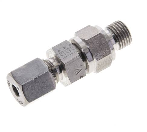 Hydraulic Check Valve Cutting Ring 6S (M14x1.5) & G1/4'' Male Stainless Steel 1-400bar (15-5800)psi Tube-Thread ISO 8434-1