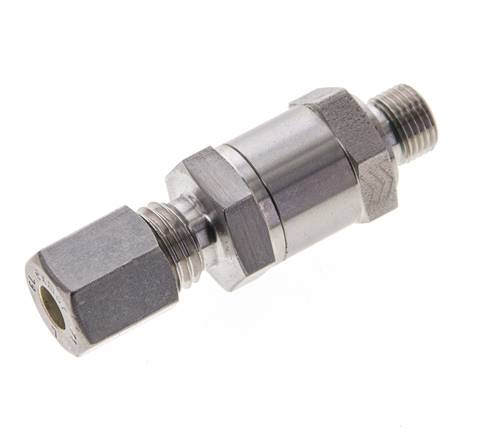 Hydraulic Check Valve Compression Ring 6L (M12x1.5) & G1/8'' Male Stainless Steel 1-250bar (15-3625)psi Tube-Thread ISO 8434-1