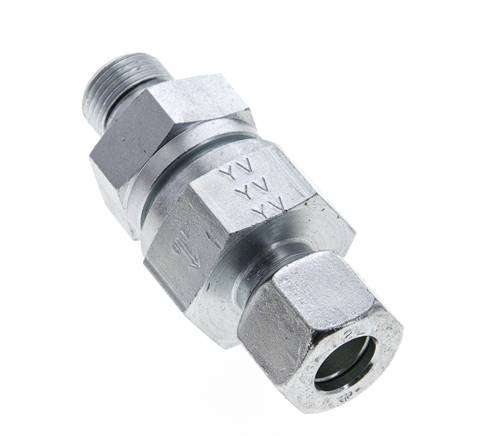 Hydraulic Check Valve Cutting Ring 12L (M18x1.5) & G3/8'' Male Steel 1-250bar (15-3625)psi Thread-Tube ISO 8434-1