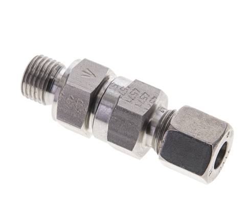Hydraulic Check Valve Cutting Ring 8L (M14x1.5) & G1/4'' Male Stainless Steel 0.2-250bar (3-3625)psi Thread-Tube ISO 8434-1