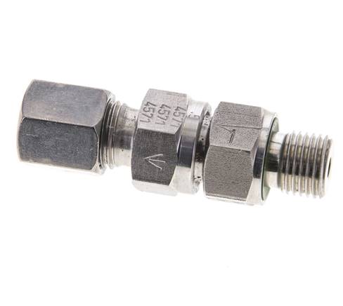 Hydraulic Check Valve Cutting Ring 6S (M14x1.5) & G1/4'' Male Stainless Steel 1-400bar (15-5800)psi Thread-Tube ISO 8434-1